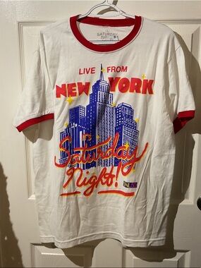 NWT Saturday Night Live "Live From New York" Graphic 50th Anniversary Tee